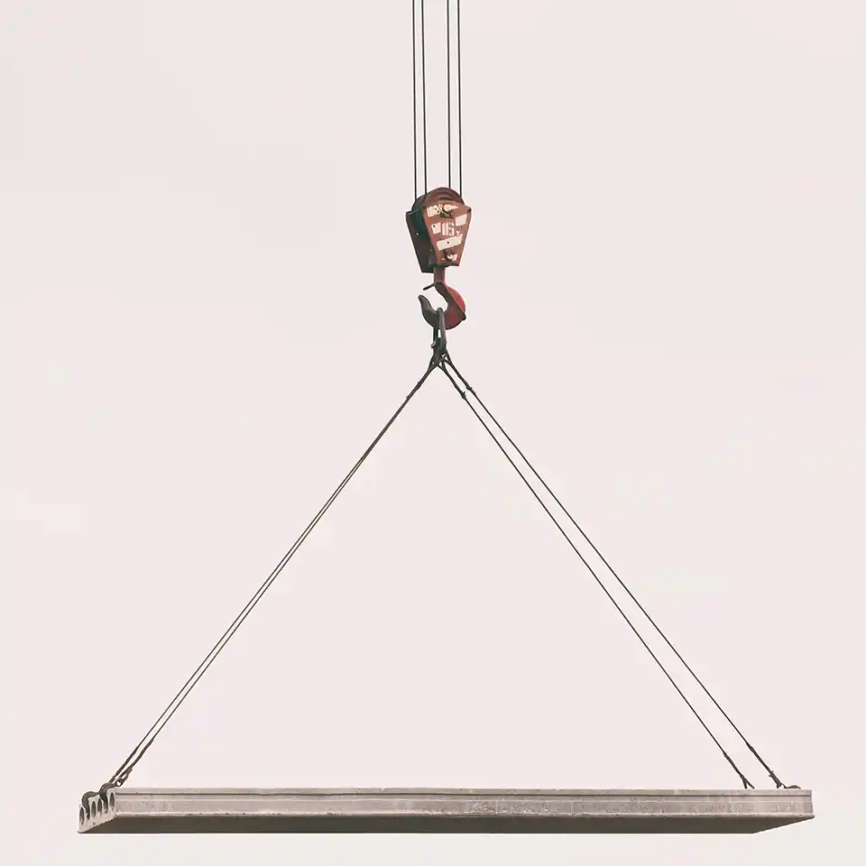 Lifting Hook Moving Slab of Concrete