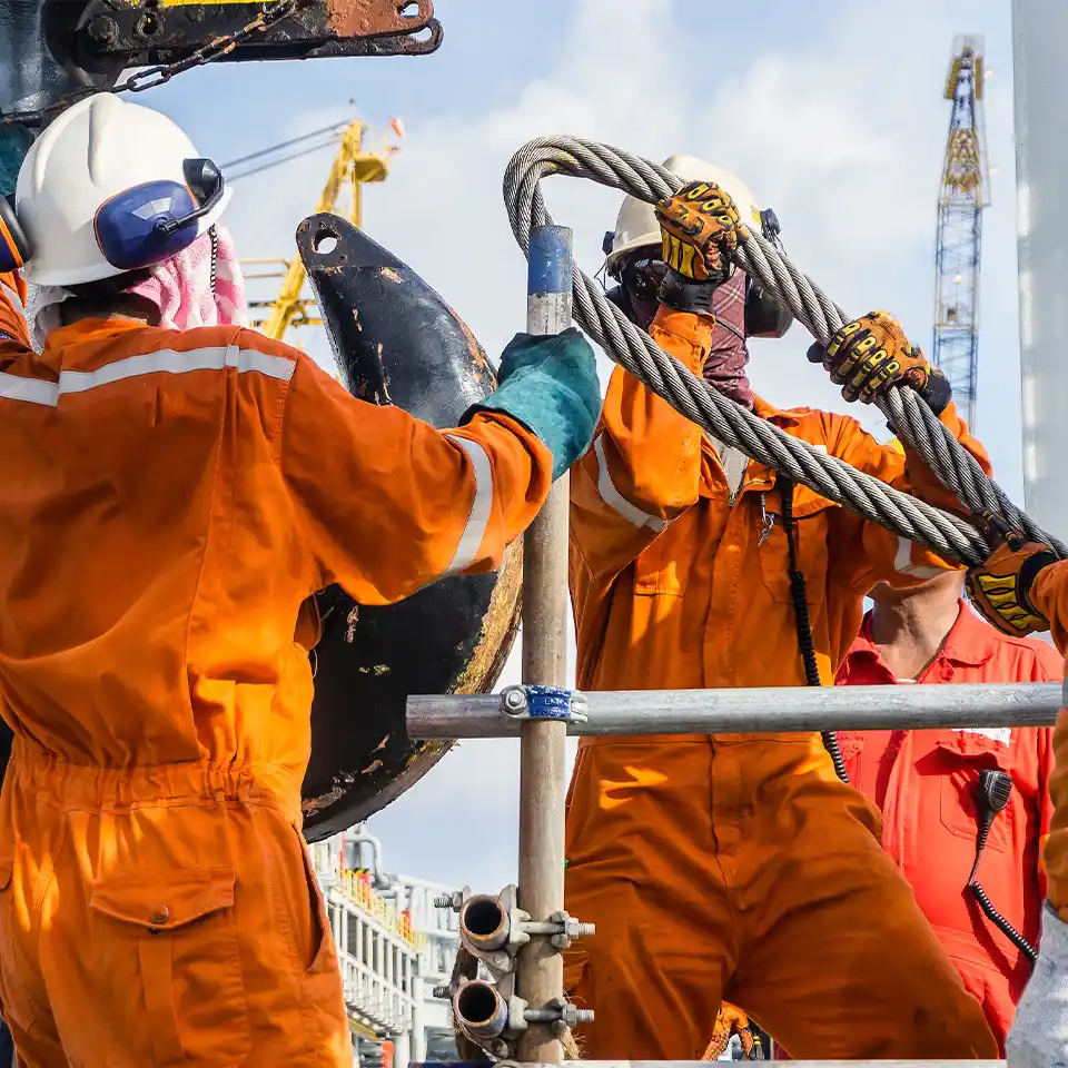 Wire Rope Around Lift Hook