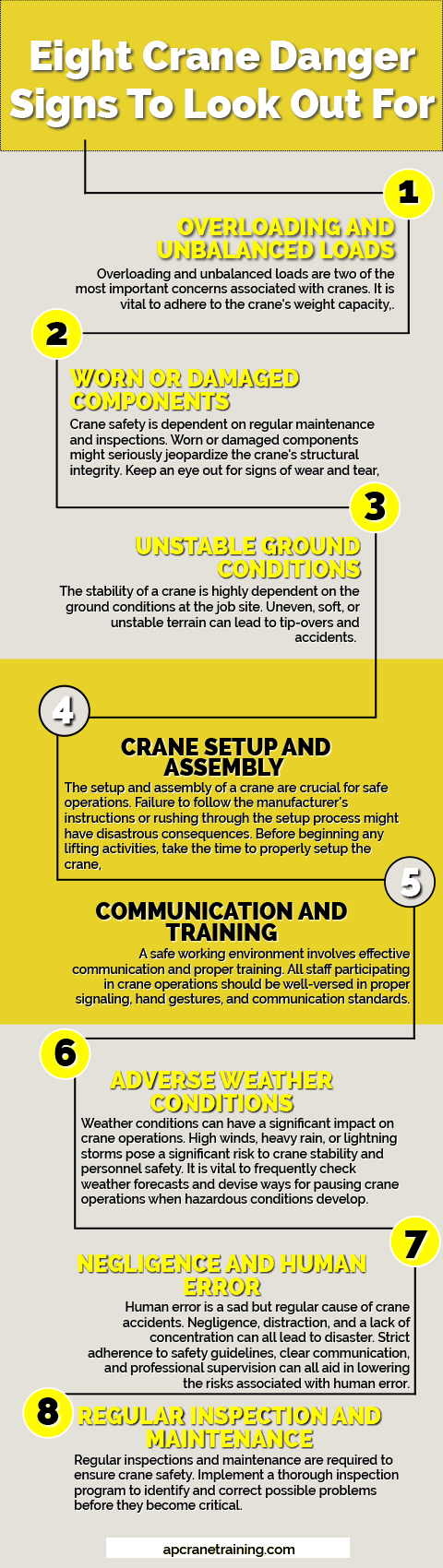 Eight Crane Danger Signs To Look Out For Infographic